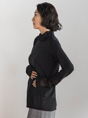 【大きいサイズ】シアー切り替えカットソー