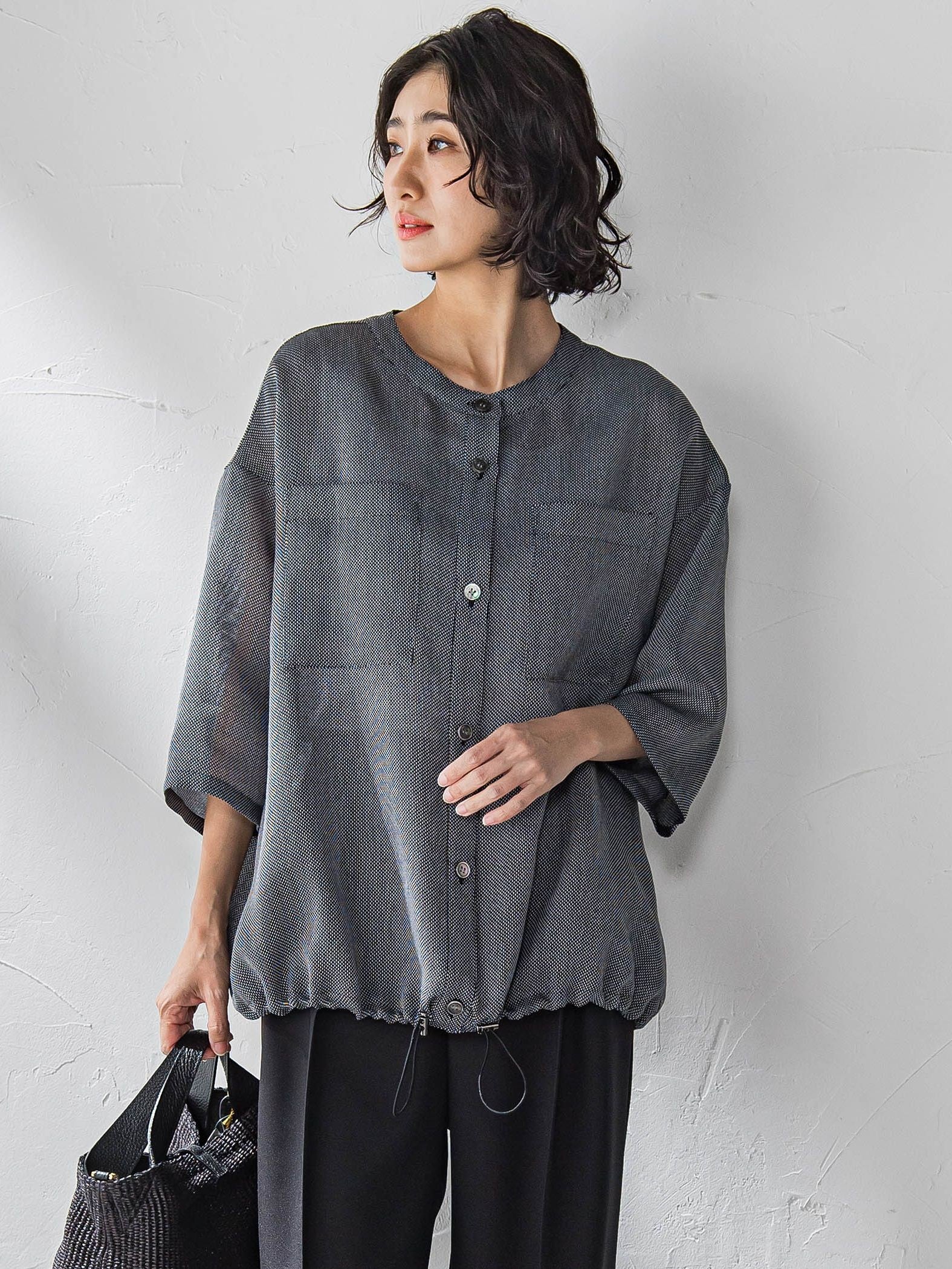 シャンブレーメッシュブルゾン≪手洗い可能≫