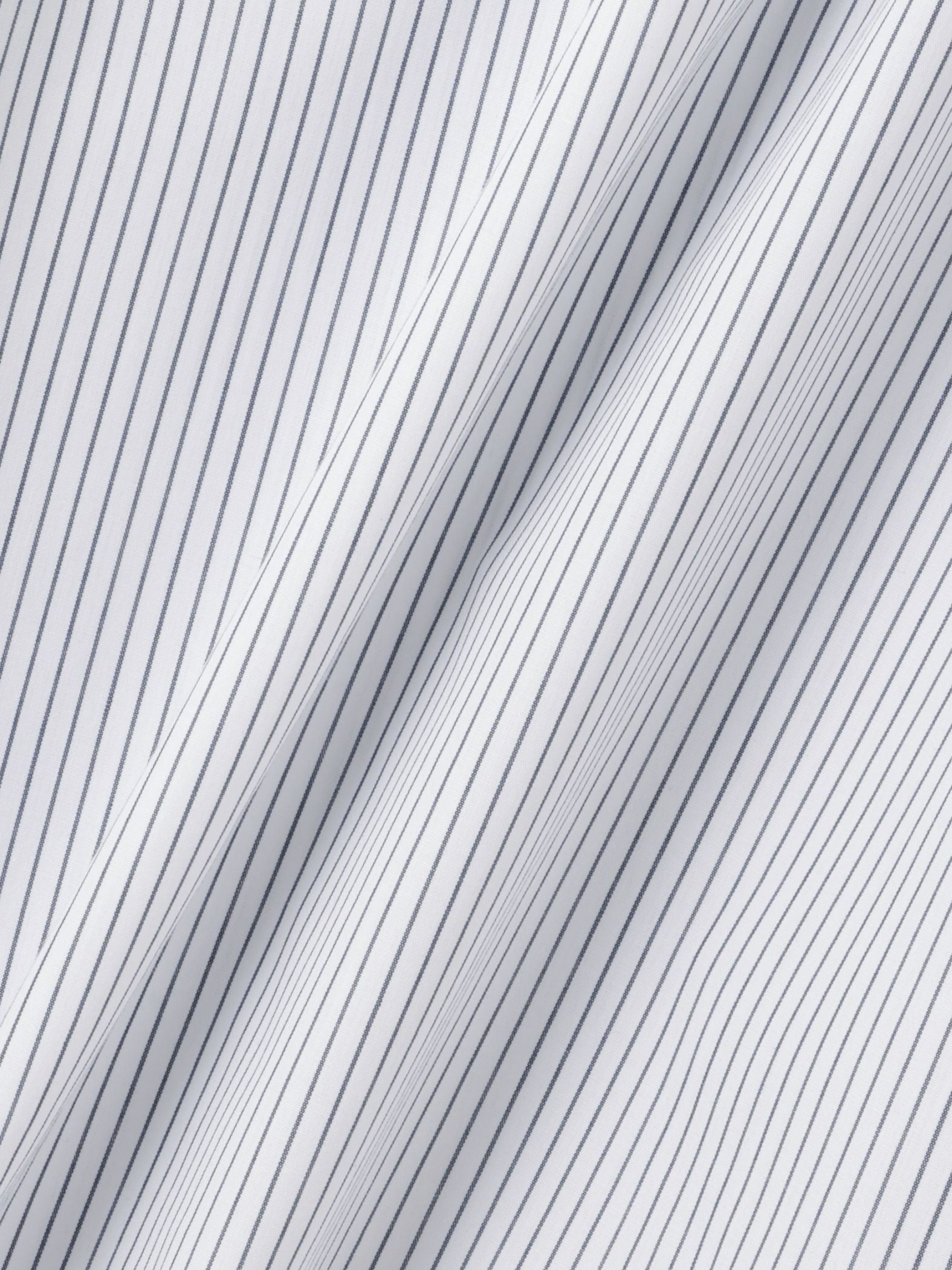 ブロードストライプフリルネックブラウス