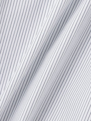 ブロードストライプフリルネックブラウス