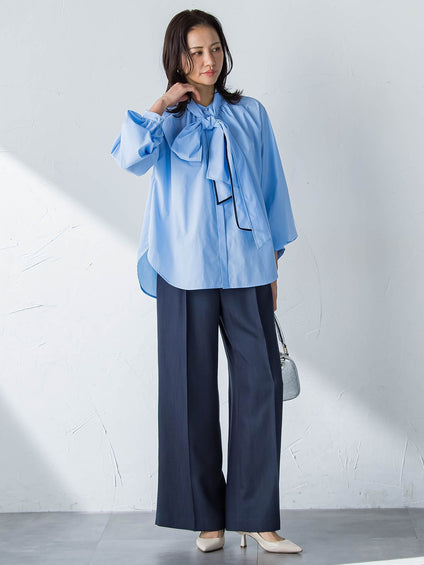 ボウタイタイプライターブラウス