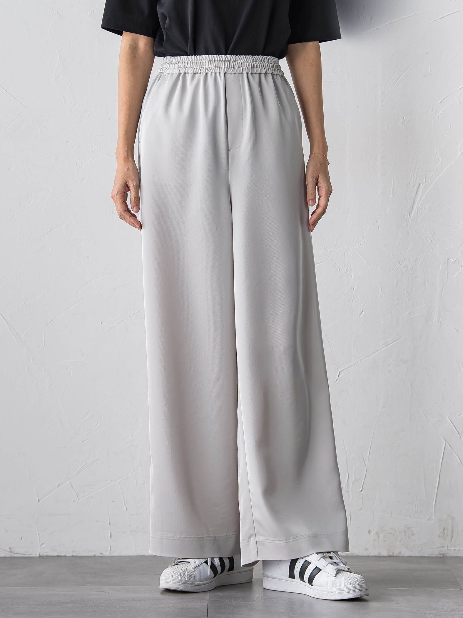 【大きいサイズ】【受注会限定】トリアセチノワイドパンツ