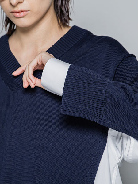 マークアンドロナ 【MARK & LONA】 ラメ Vネックニット M 【公式通販】