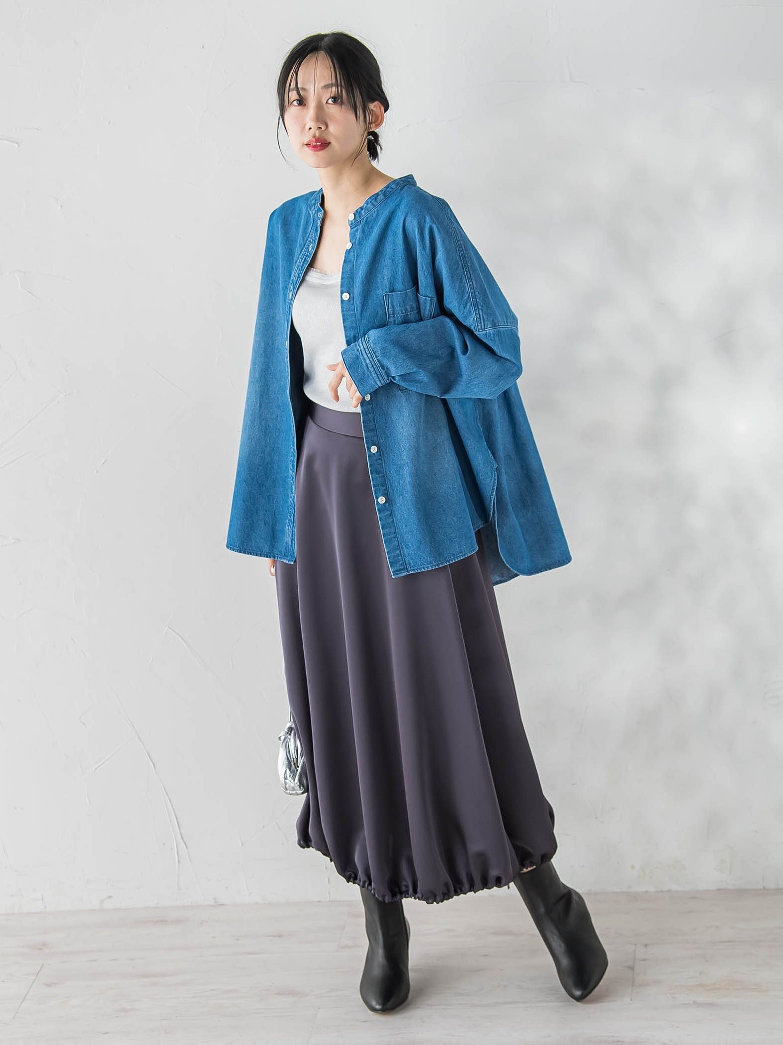 PLUM ROYAL SATINスカート≪手洗い可能≫