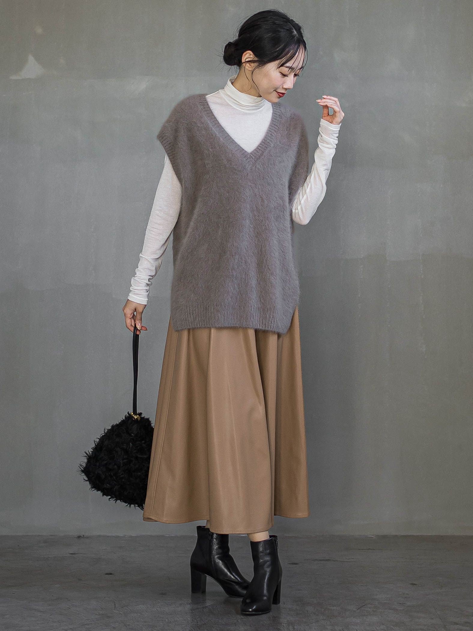 カシミヤシルクシアーラメカットソー≪手洗い可能≫