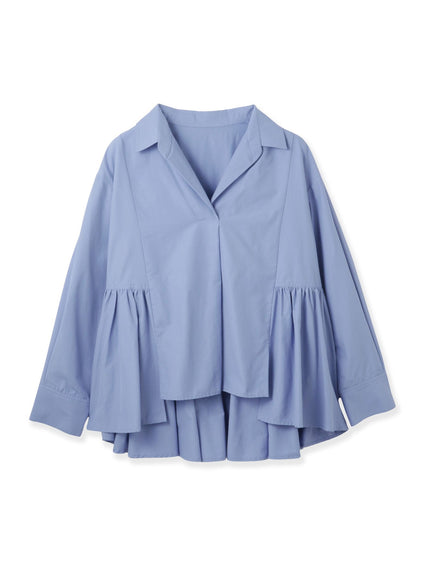 モイストブロードラッフルヘムブラウス