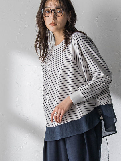 ポンチローマラウンドヘムドッキングプルオーバー