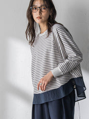 ポンチローマラウンドヘムドッキングプルオーバー