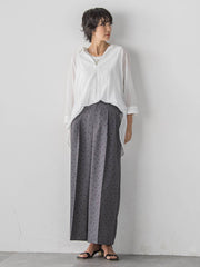 リネンライクスラブドットパンツ