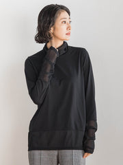 【大きいサイズ】シアー切り替えカットソー