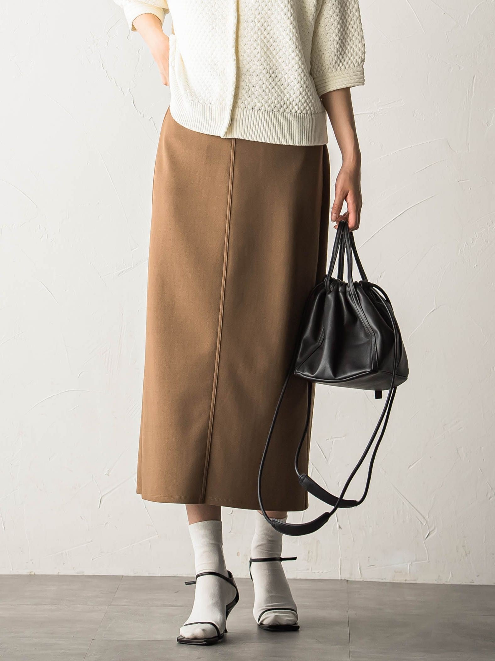 ジョーゼットダンボールAラインスカート≪セットアップ対応/洗濯機で洗える≫