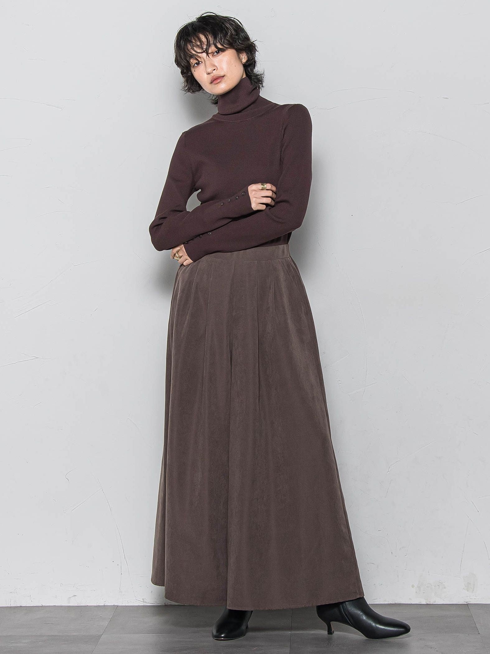 【新色追加】【ゆるっと上品】私に似合うキュロットパンツ≪手洗い可能≫