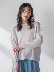 ペーパーブレンドルーズニットプルオーバー