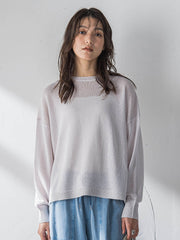 ペーパーブレンドルーズニットプルオーバー