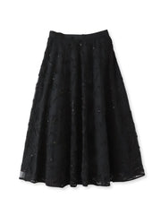 スパンコールテープチュールスカート