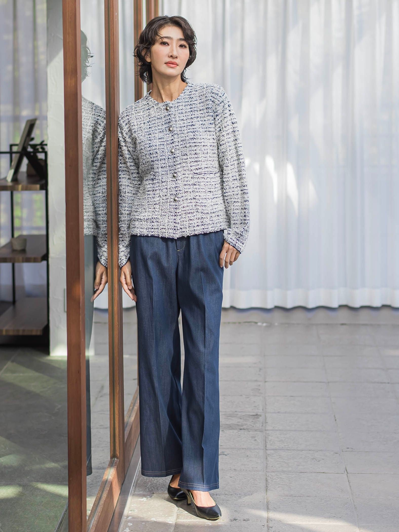 ツイードカーディガン