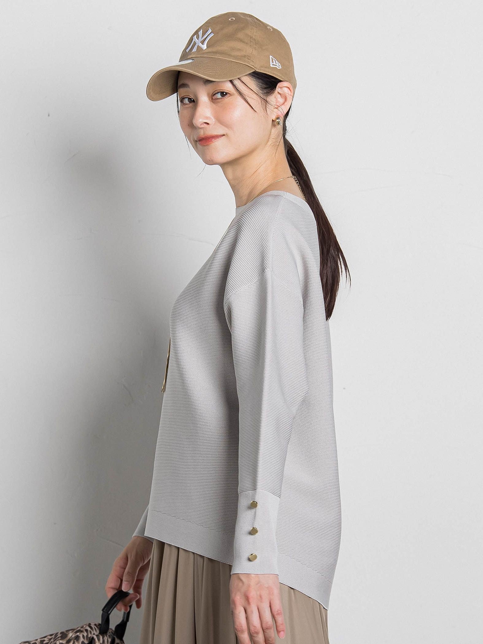 【WEB限定】ソデボタンガーターニット≪11号あり/洗える≫