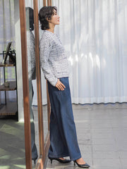 ツイードカーディガン