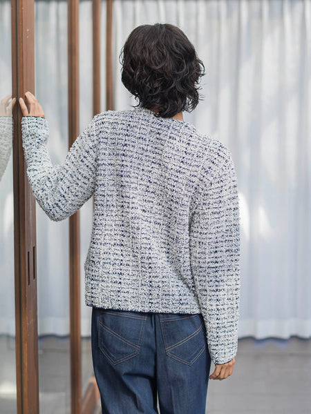 ツイードカーディガン