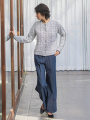 ツイードカーディガン