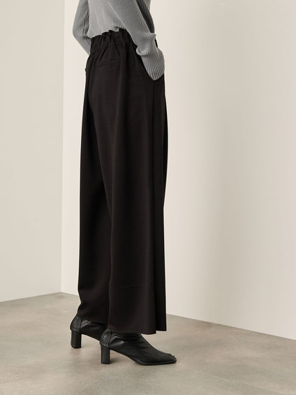 ベロアリボンダンボールセミワイドパンツ≪手洗い可能≫