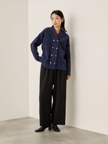 フェレットタッチWニットジャケット≪手洗い可能≫