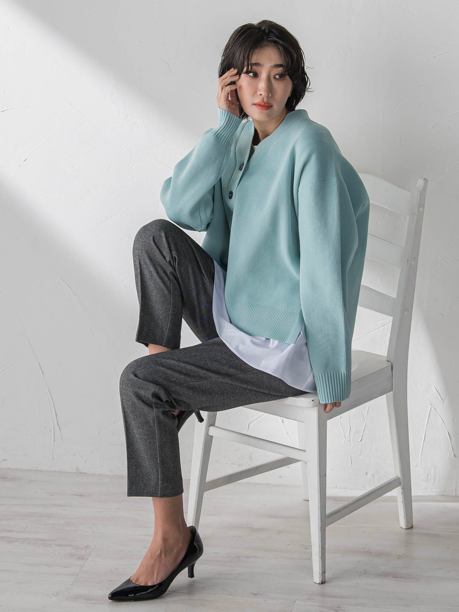 両面起毛2WAYストレッチテーパードパンツ