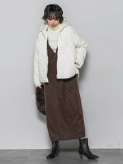 【WEB限定】4WAYキルティング×ボアブルゾン≪手洗い可能≫