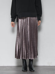 【WEB限定】ストレッチベロアプリーツスカート≪手洗い可能≫