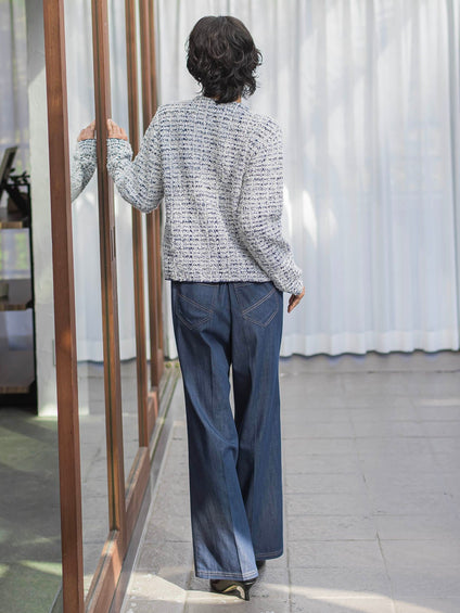 ツイードカーディガン