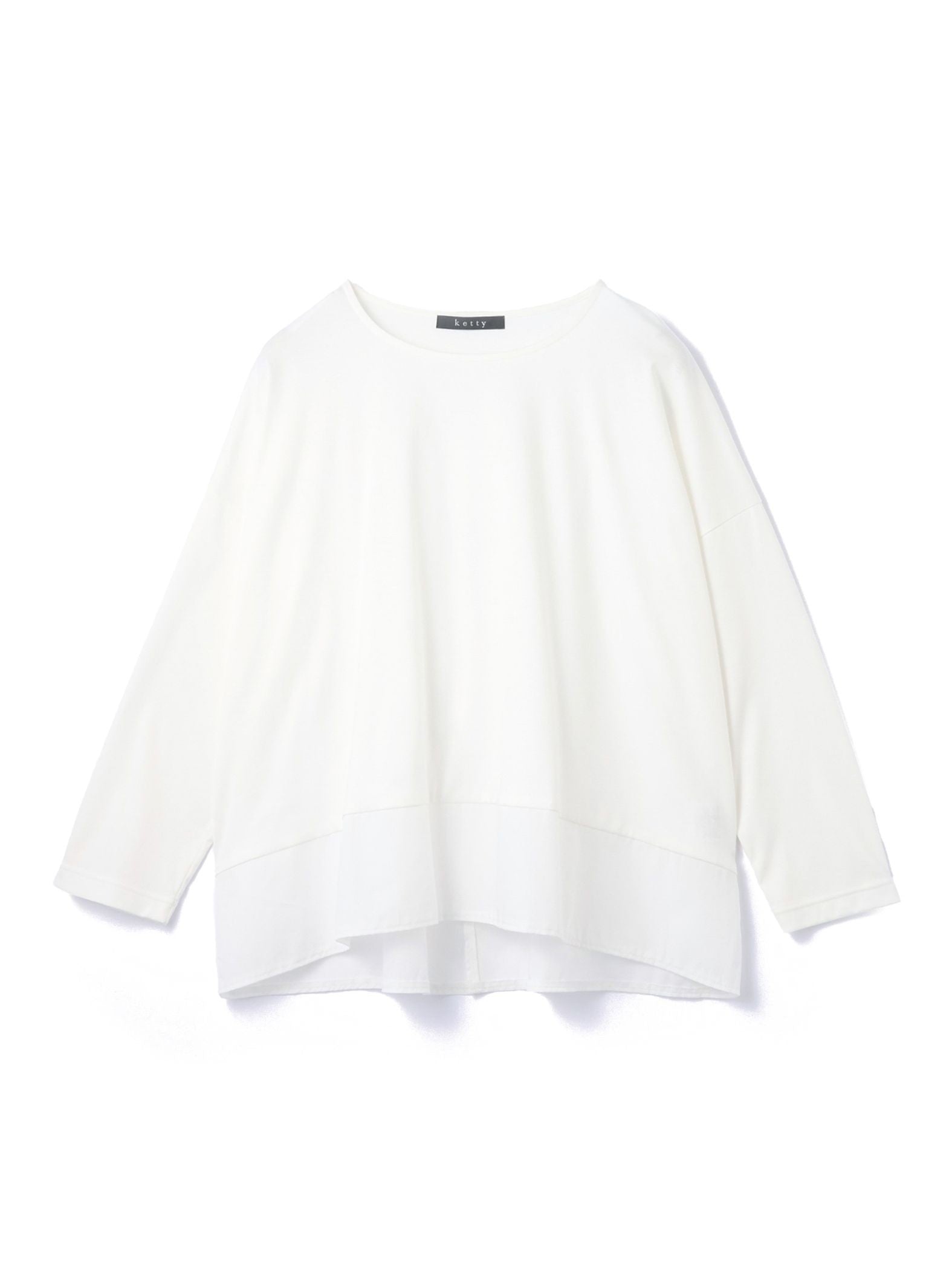 《予約》【機能するミニマル服】異素材プルオーバー 《接触冷感》