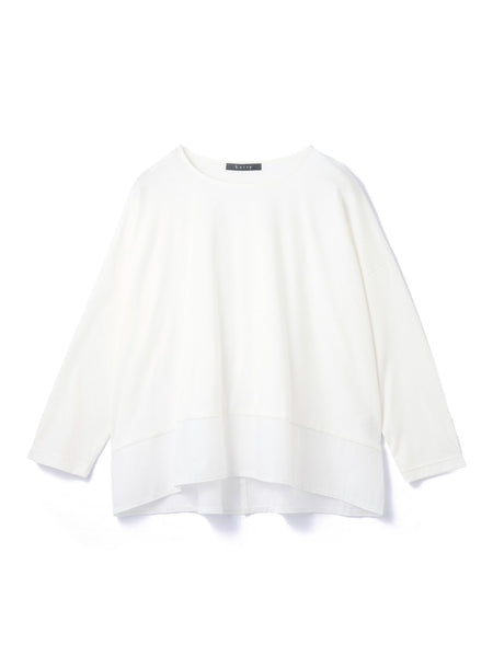 《予約》【機能するミニマル服】異素材プルオーバー 《接触冷感》