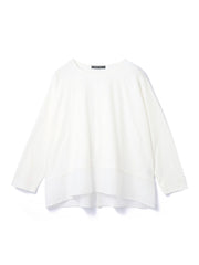 《予約》【機能するミニマル服】異素材プルオーバー 《接触冷感》