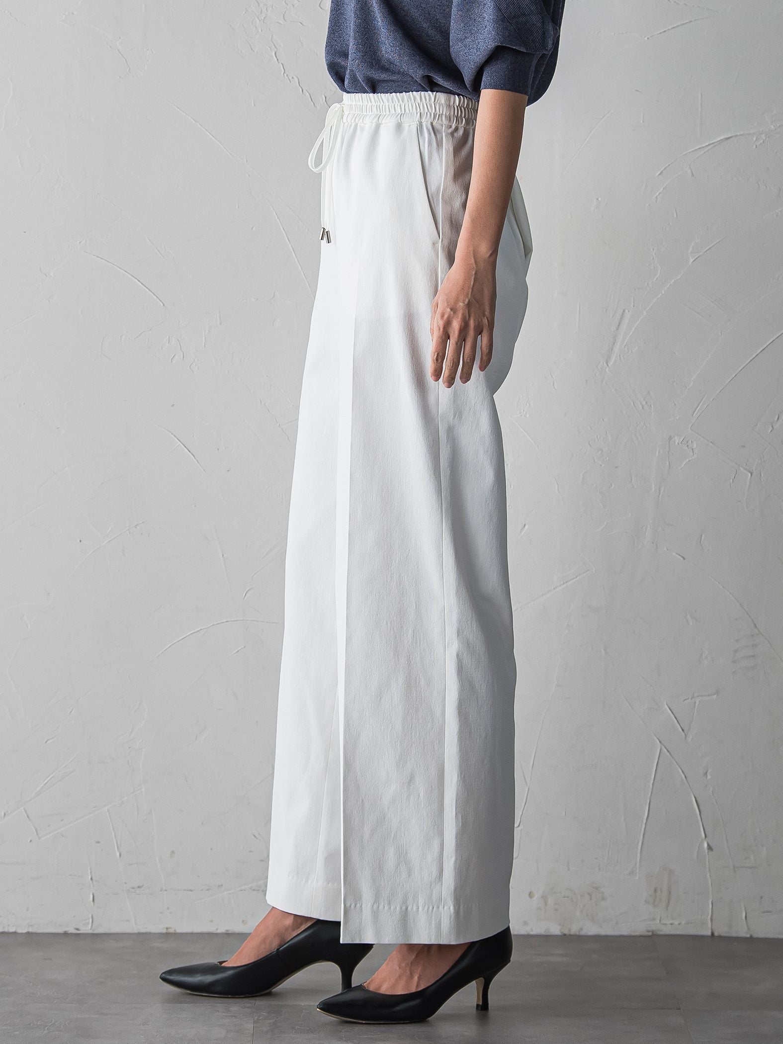 【WEB限定/+5cm丈長め】【極・名品パンツ】シェルタリングワイドパンツ