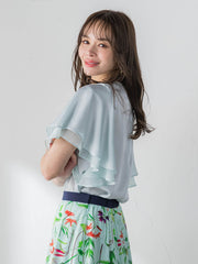 ラッフルスリーブブラウス