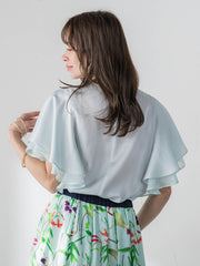 ラッフルスリーブブラウス