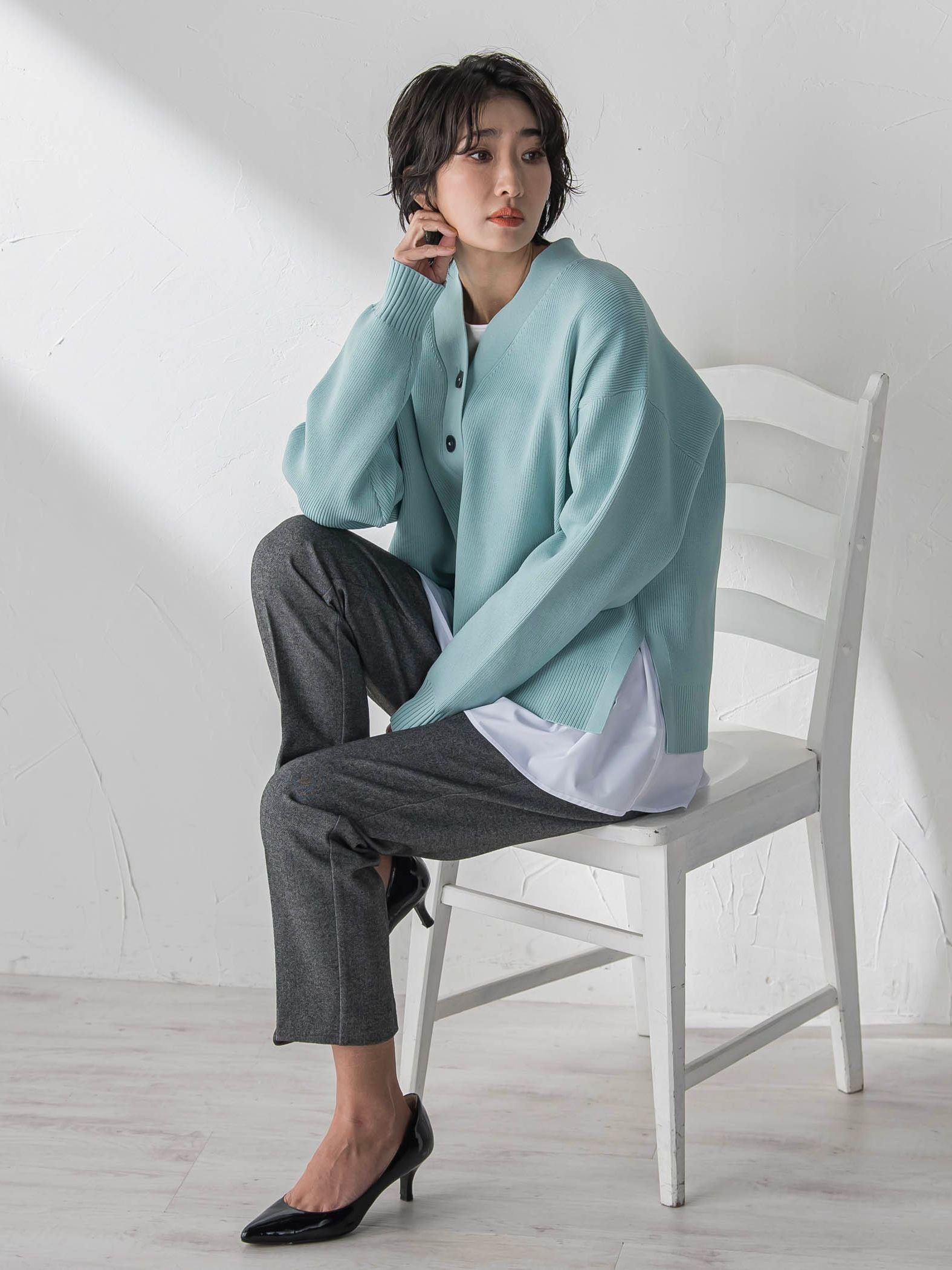 両面起毛2WAYストレッチテーパードパンツ