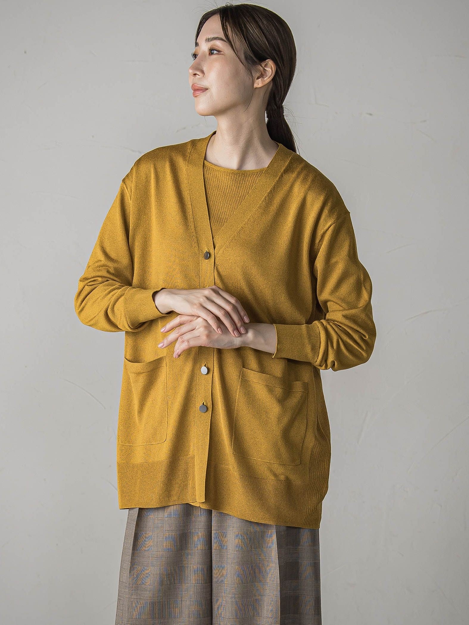 【極】SARIニットカーディガン≪手洗い可能≫