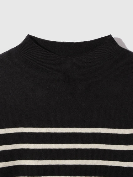 ハイネック総針ニットプルオーバー≪手洗い可能≫