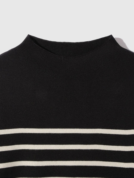 ハイネック総針ニットプルオーバー≪手洗い可能≫