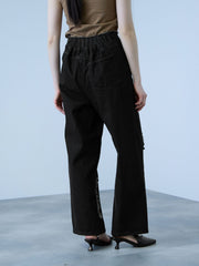 【大人の抜け感】デニムカットオフダメージパンツ