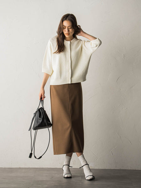 ジョーゼットダンボールAラインスカート≪セットアップ対応/洗濯機で洗える≫