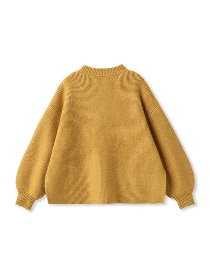 シャギージャガード切替えニット≪手洗い可能≫