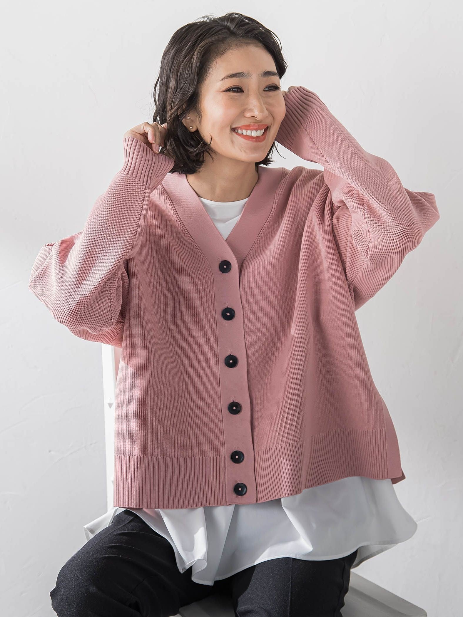 【大きいサイズ】ペプラムカットソー