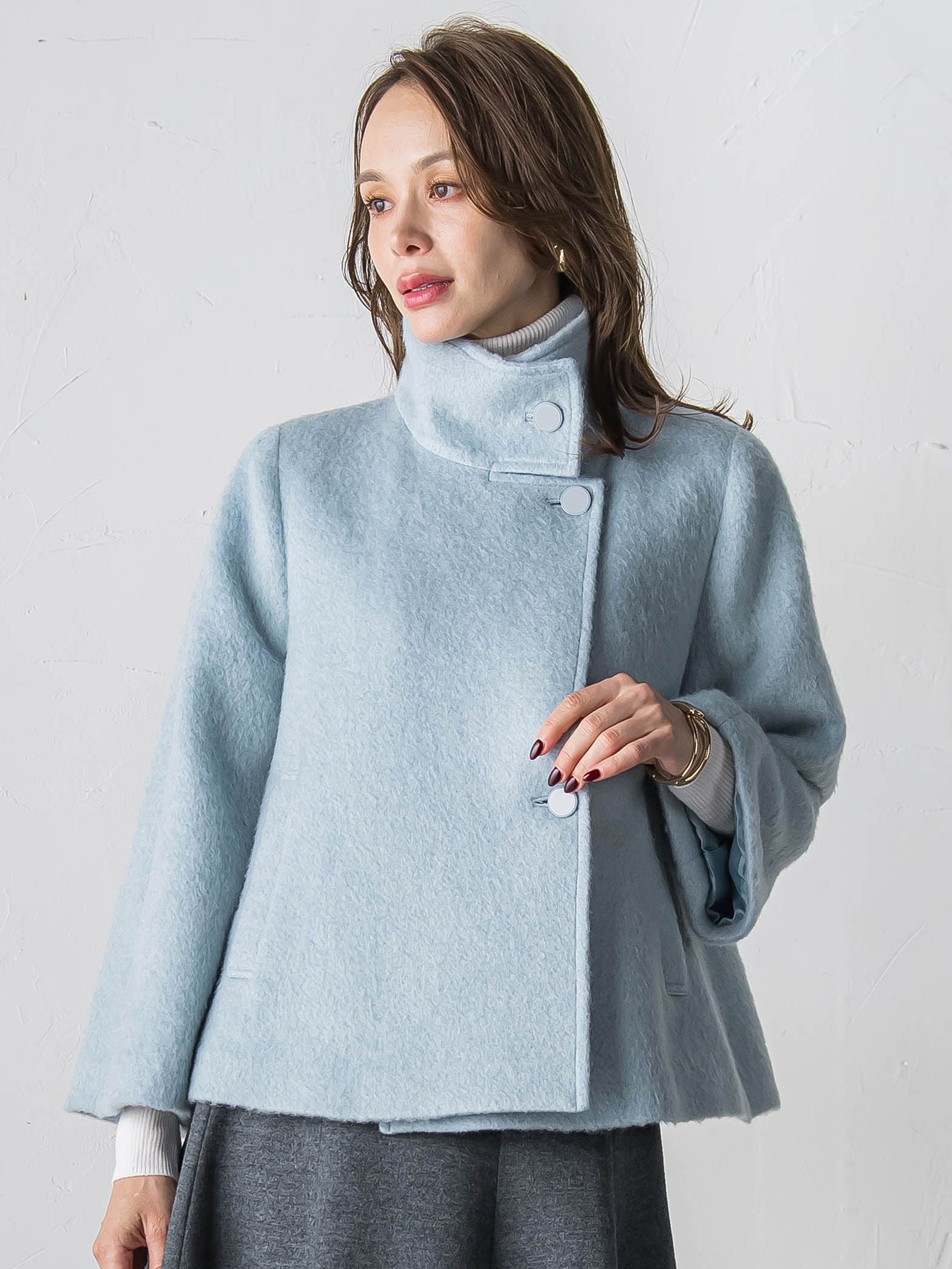 シャギーショートコート