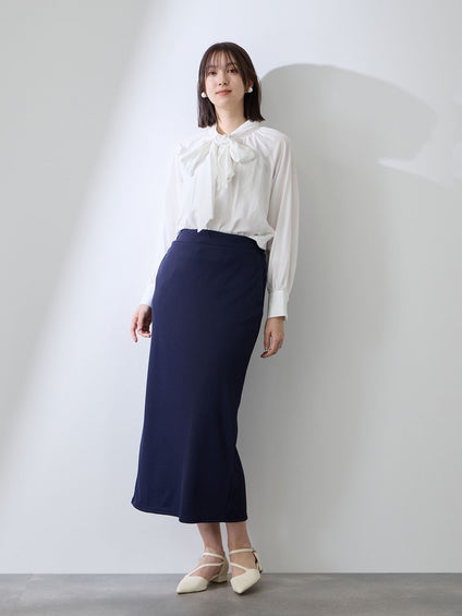 ミドルリブナロースカート≪洗濯機で洗える≫