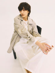 撥水オーバーミドルトレンチコート≪手洗い可能≫