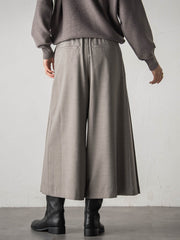 【カタログ掲載・一瞬で楽とキレイを叶える】ナチュラルストレッチプリーツキュロットパンツ≪セットアップ対応≫
