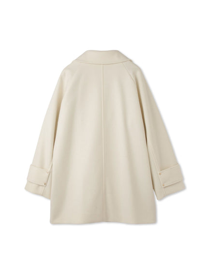 ウール調ジャージーオーバーサイズコート