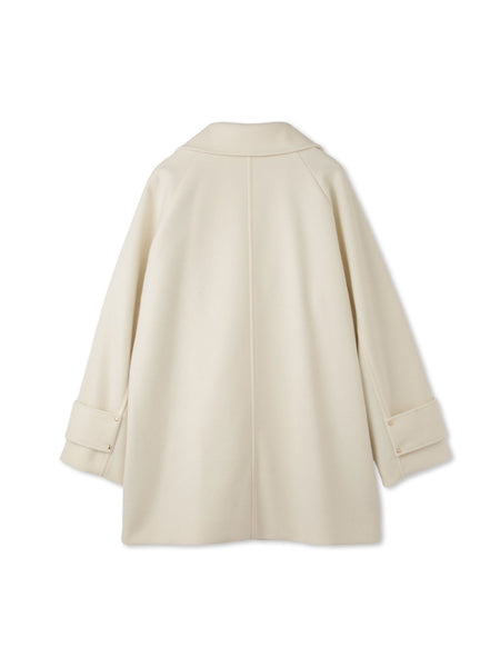 ウール調ジャージーオーバーサイズコート